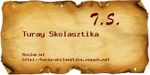 Turay Skolasztika névjegykártya